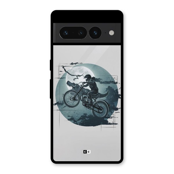 Dino Rider Glass Back Case for Google Pixel 7 Pro