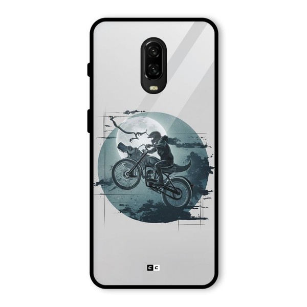 Dino Rider Glass Back Case for OnePlus 6T