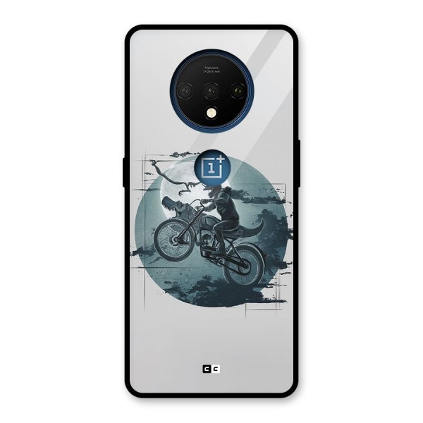 Dino Rider Glass Back Case for OnePlus 7T