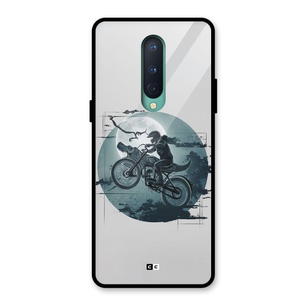 Dino Rider Glass Back Case for OnePlus 8