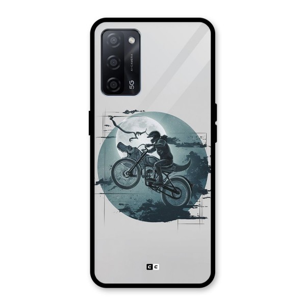 Dino Rider Glass Back Case for Oppo A53s 5G