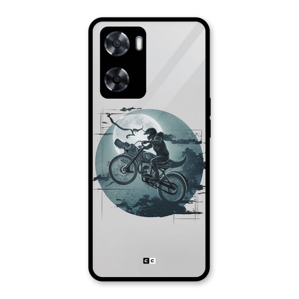 Dino Rider Glass Back Case for Oppo A57 2022