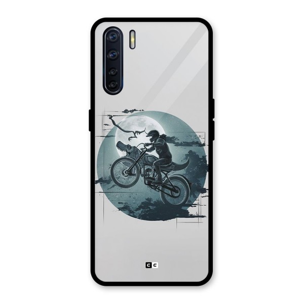 Dino Rider Glass Back Case for Oppo F15