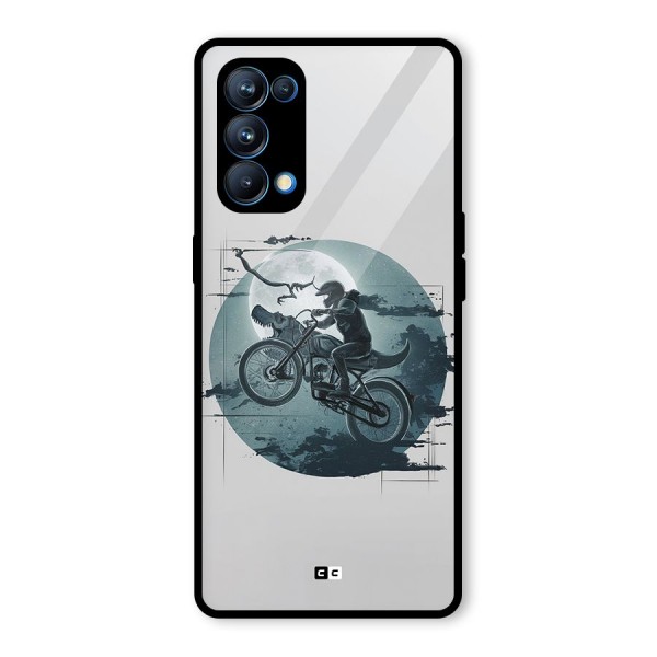 Dino Rider Glass Back Case for Oppo Reno5 Pro 5G