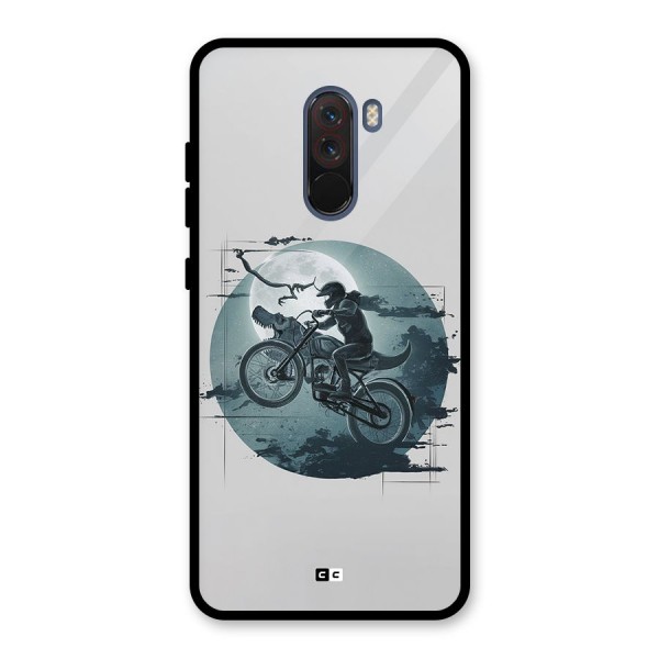 Dino Rider Glass Back Case for Poco F1