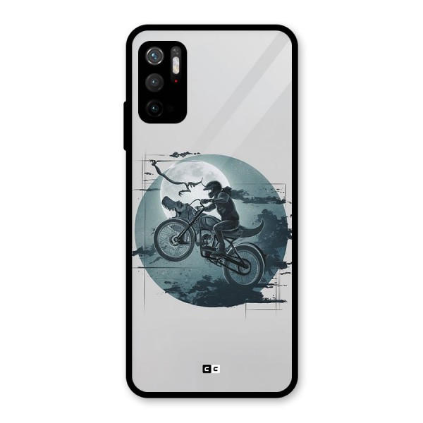 Dino Rider Glass Back Case for Poco M3 Pro 5G