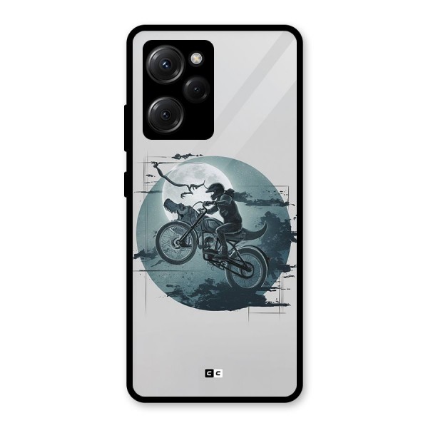 Dino Rider Glass Back Case for Poco X5 Pro