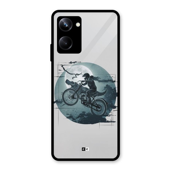 Dino Rider Glass Back Case for Realme 10 Pro