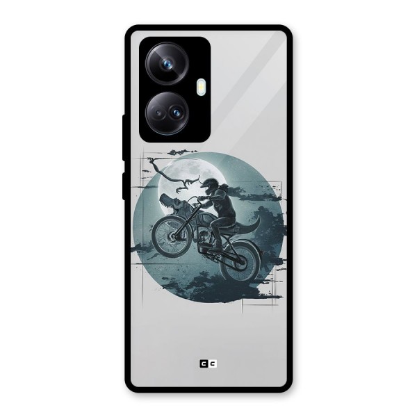 Dino Rider Glass Back Case for Realme 10 Pro Plus