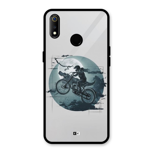 Dino Rider Glass Back Case for Realme 3