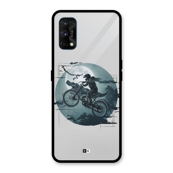 Dino Rider Glass Back Case for Realme 7 Pro