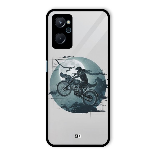 Dino Rider Glass Back Case for Realme 9i