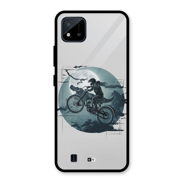 Dino Rider Glass Back Case for Realme C11 2021