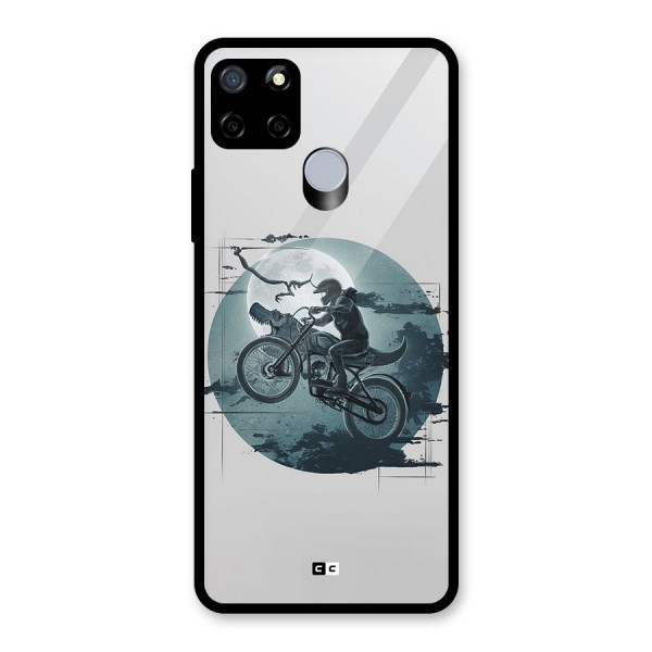 Dino Rider Glass Back Case for Realme C15