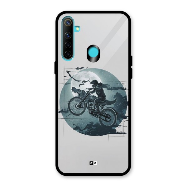 Dino Rider Glass Back Case for Realme Narzo 10