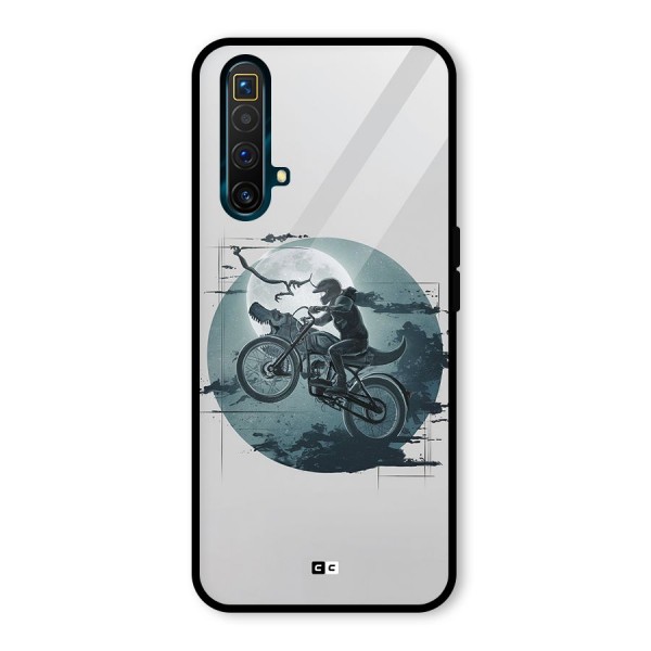 Dino Rider Glass Back Case for Realme X3 SuperZoom