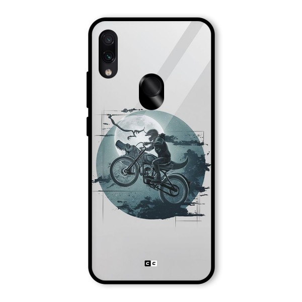 Dino Rider Glass Back Case for Redmi Note 7