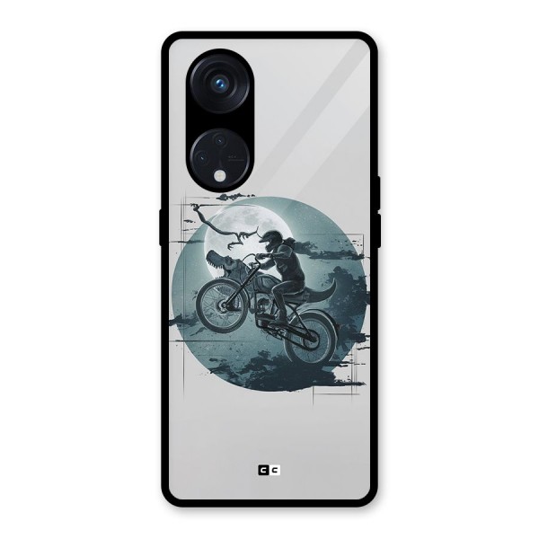 Dino Rider Glass Back Case for Reno8 T 5G