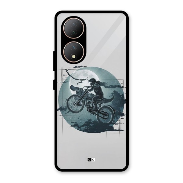 Dino Rider Glass Back Case for Vivo T2