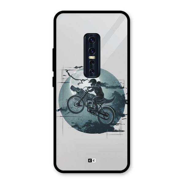 Dino Rider Glass Back Case for Vivo V17 Pro