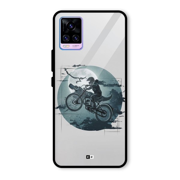 Dino Rider Glass Back Case for Vivo V20 Pro