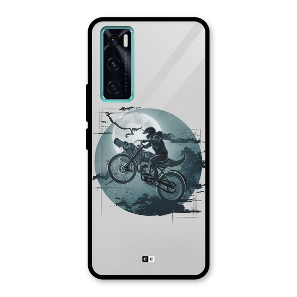 Dino Rider Glass Back Case for Vivo V20 SE