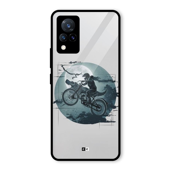 Dino Rider Glass Back Case for Vivo V21 5G