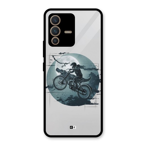 Dino Rider Glass Back Case for Vivo V23 5G