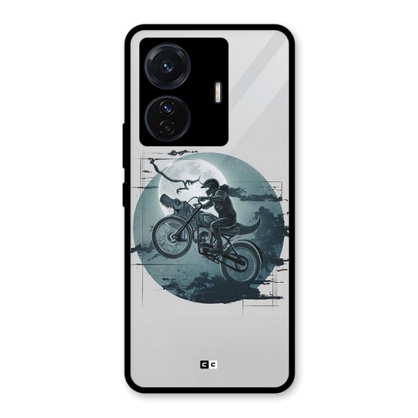 Dino Rider Glass Back Case for Vivo iQOO Z6 Pro