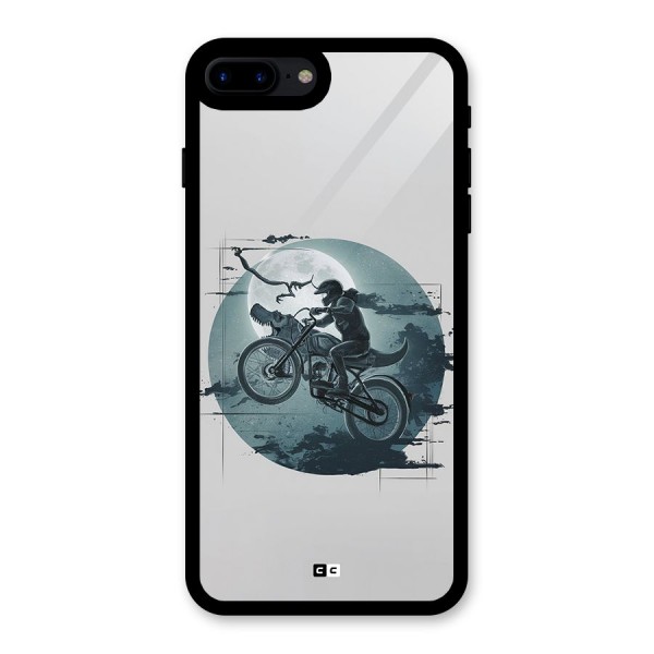 Dino Rider Glass Back Case for iPhone 7 Plus