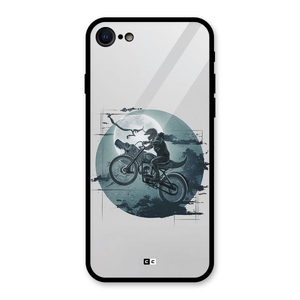 Dino Rider Glass Back Case for iPhone 8