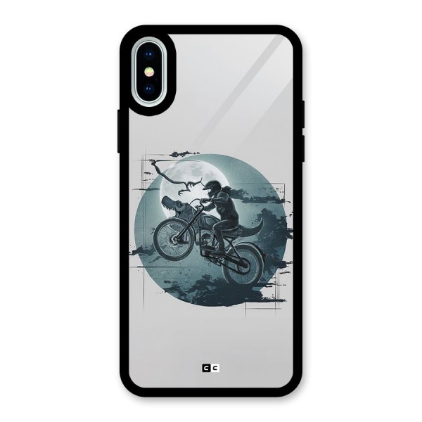 Dino Rider Glass Back Case for iPhone X