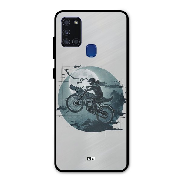 Dino Rider Metal Back Case for Galaxy A21s