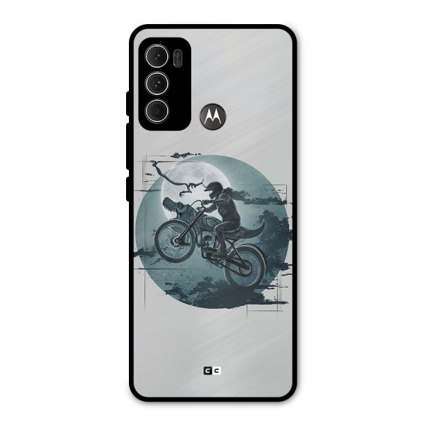 Dino Rider Metal Back Case for Moto G60