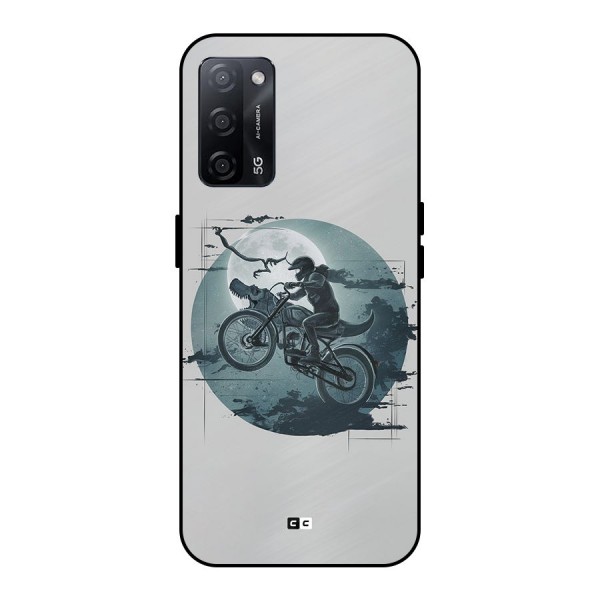 Dino Rider Metal Back Case for Oppo A53s 5G