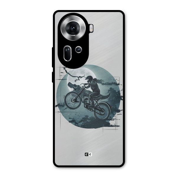 Dino Rider Metal Back Case for Oppo Reno11 5G