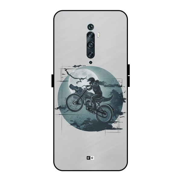 Dino Rider Metal Back Case for Oppo Reno2 F