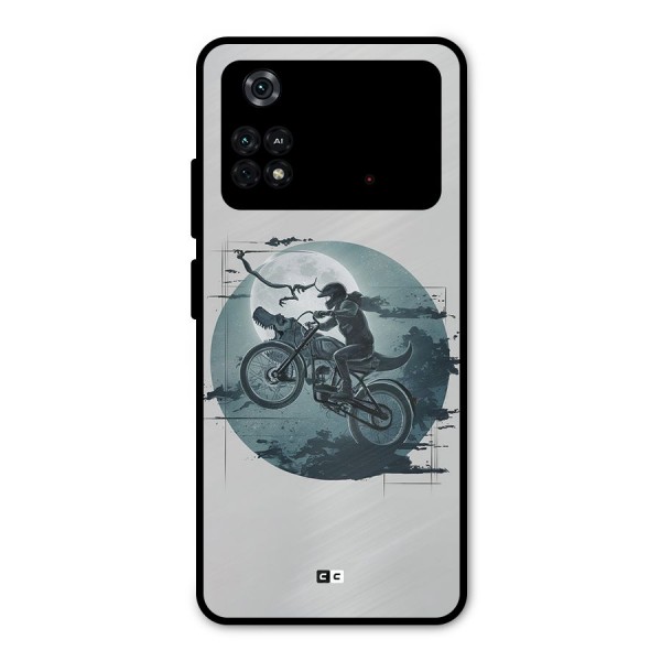 Dino Rider Metal Back Case for Poco M4 Pro 4G