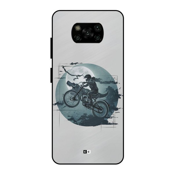 Dino Rider Metal Back Case for Poco X3