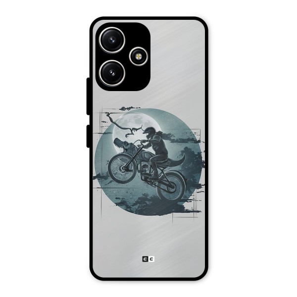 Dino Rider Metal Back Case for Redmi 12 5G