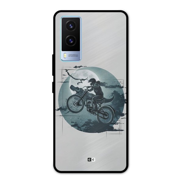 Dino Rider Metal Back Case for Vivo V21e 5G