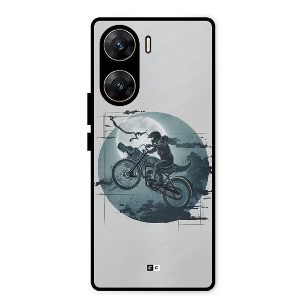 Dino Rider Metal Back Case for Vivo V29e