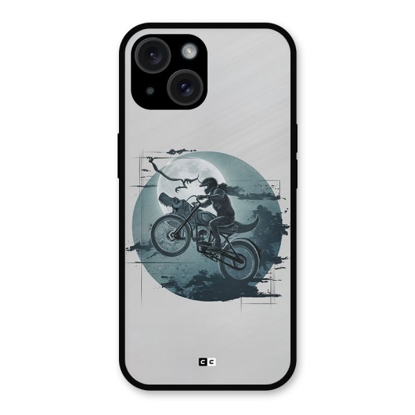 Dino Rider Metal Back Case for iPhone 15