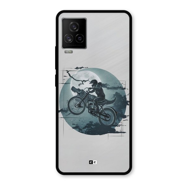 Dino Rider Metal Back Case for iQOO 7 Legend 5G