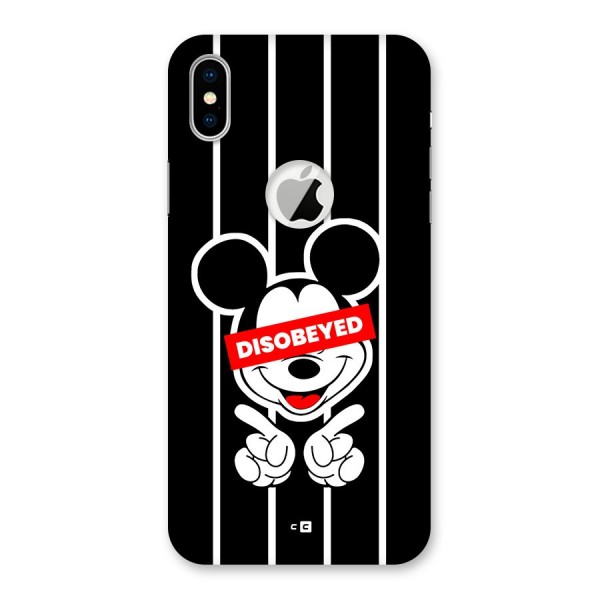 Disobeyed Micky Back Case for iPhone XS Logo Cut