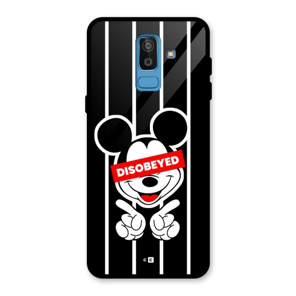 Disobeyed Micky Glass Back Case for Galaxy J8