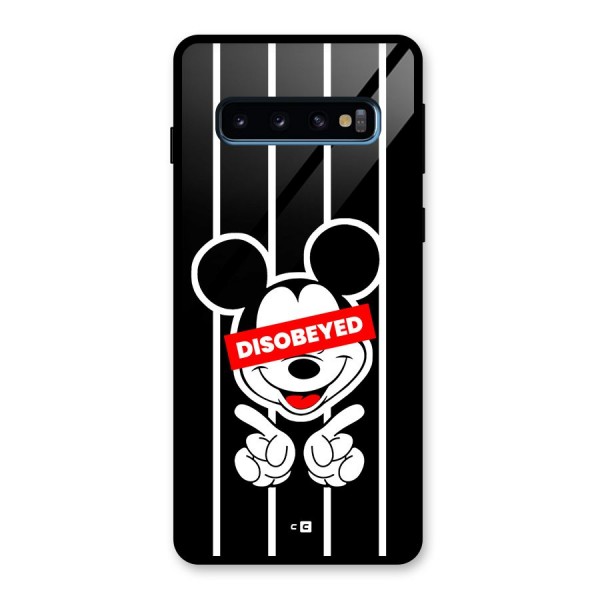 Disobeyed Micky Glass Back Case for Galaxy S10