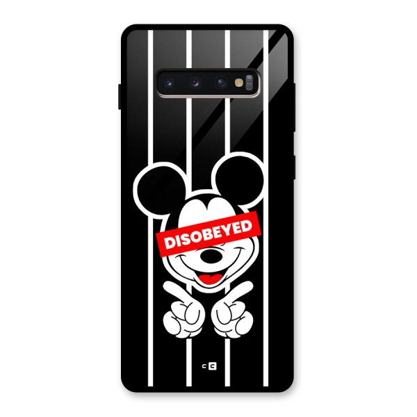 Disobeyed Micky Glass Back Case for Galaxy S10 Plus