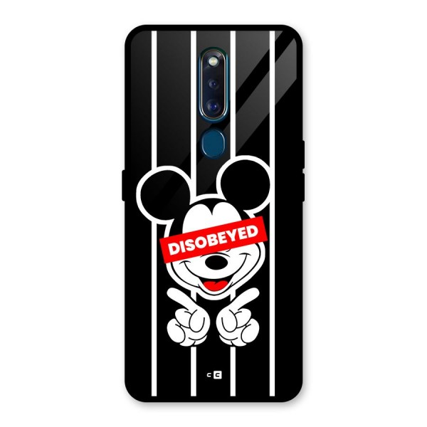 Disobeyed Micky Glass Back Case for Oppo F11 Pro