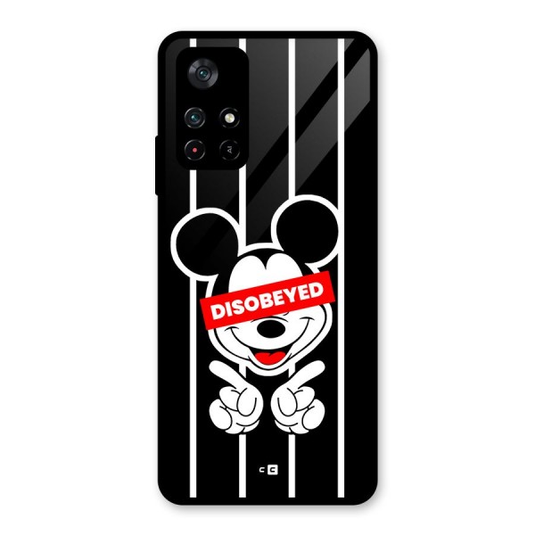 Disobeyed Micky Glass Back Case for Poco M4 Pro 5G